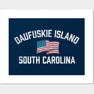 Daufuskie Island South Carolina SC USA Flag Patriotic Posters and Art